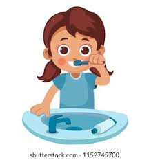 Brush her teeth